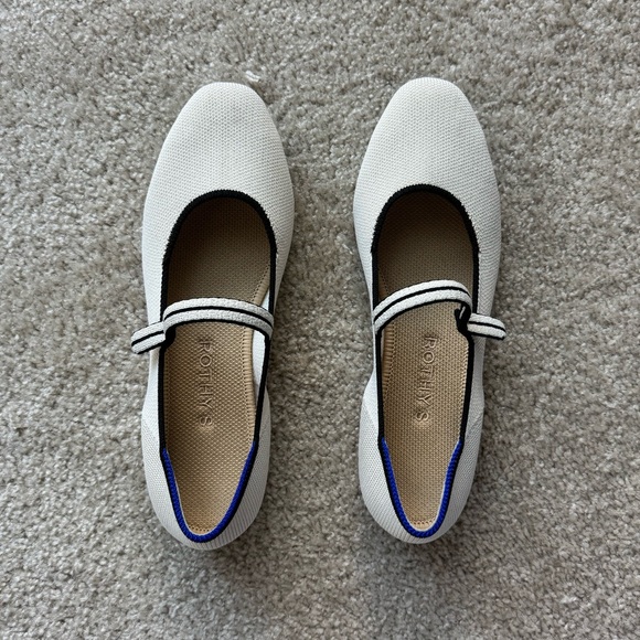 Rothy's Cream and Black Flats - Picture 3 of 8